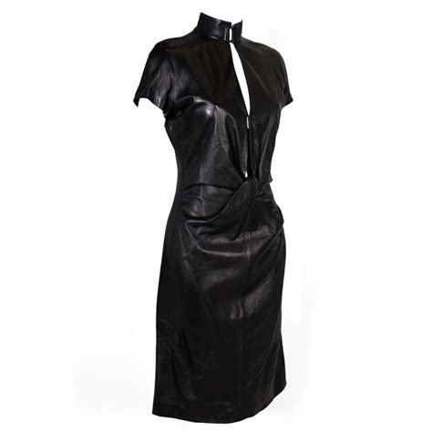 yves saint laurent leather dress|yves Saint Laurent evening dresses.